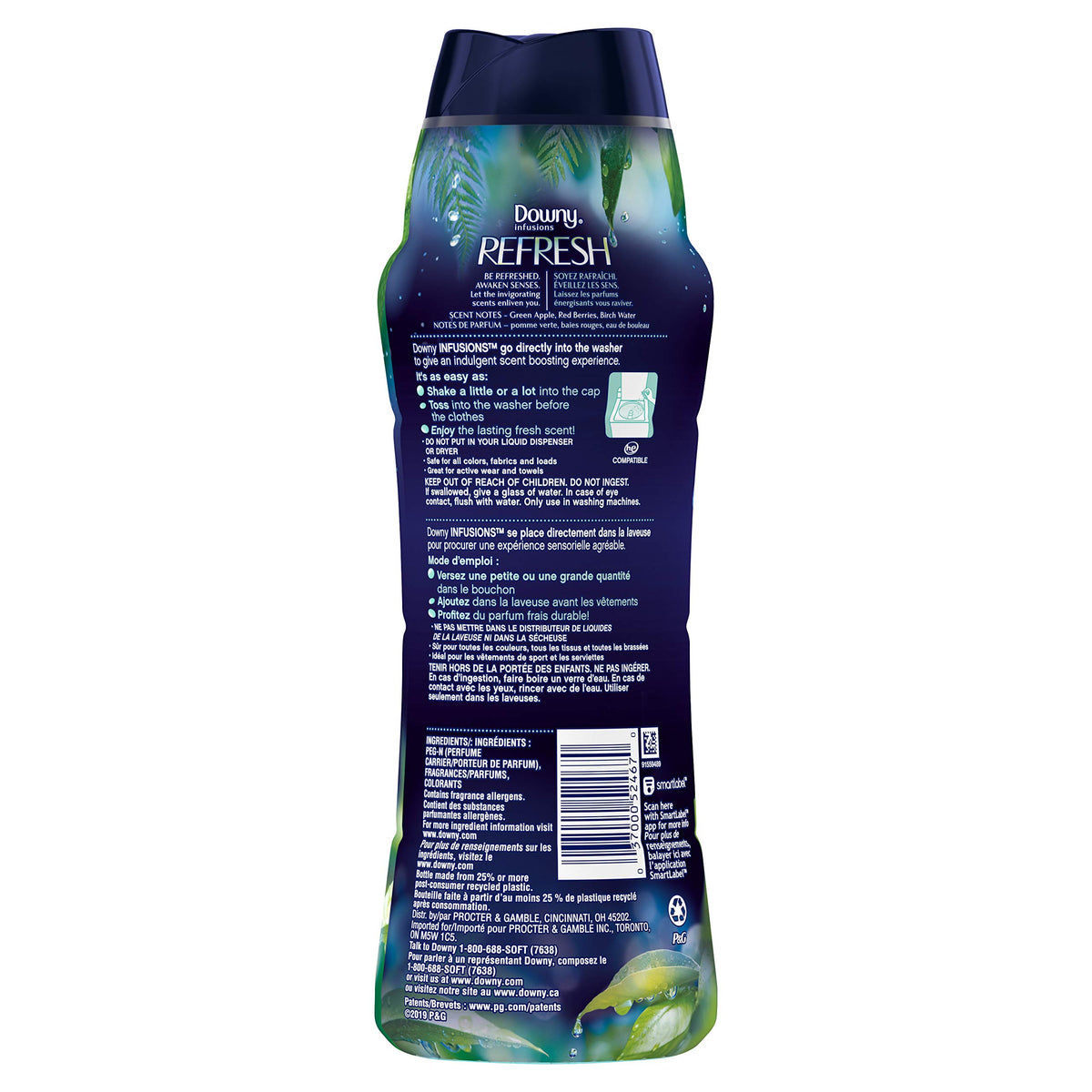 Downy Infusions Laundry Scent Booster Beads for Washer, Refresh, Birch Water & Botanicals, 20.1 oz