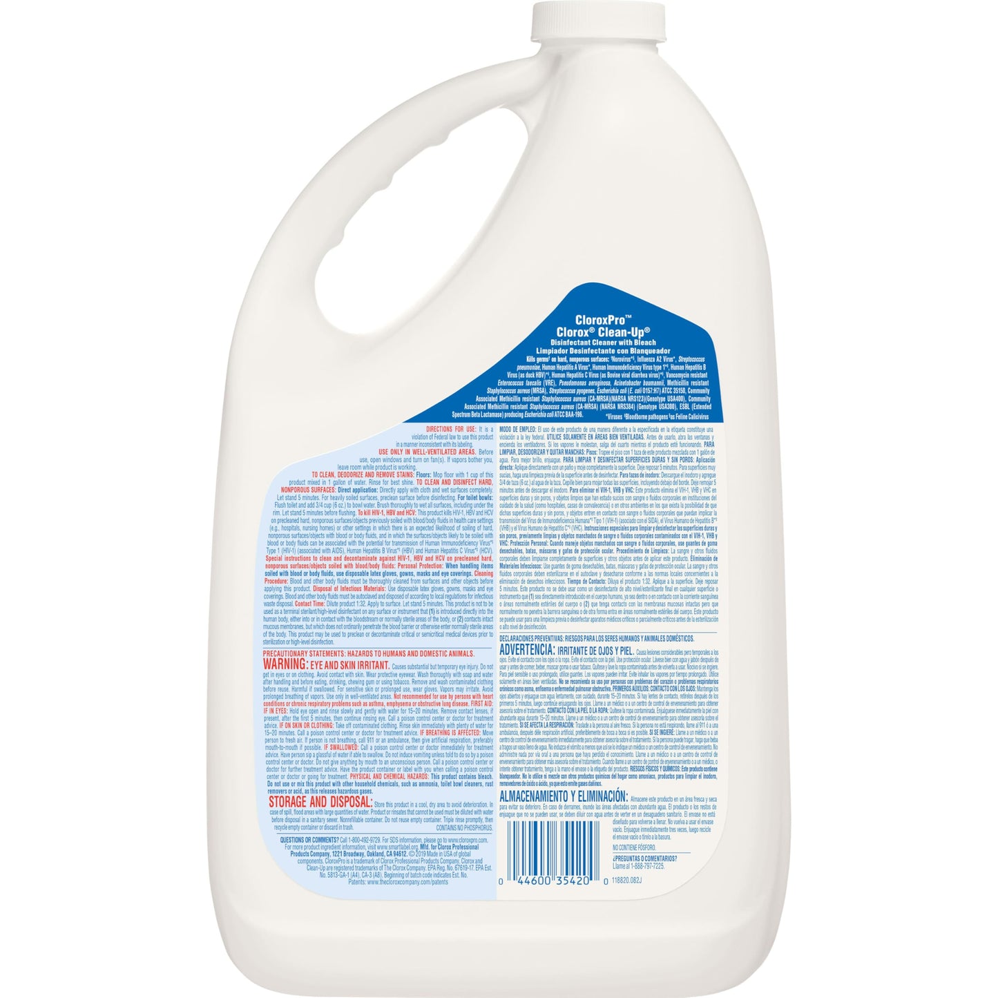 CloroxPro Clorox Clean-Up Disinfectant Cleaner with Bleach Refill, 128 Ounces (Package May Vary)