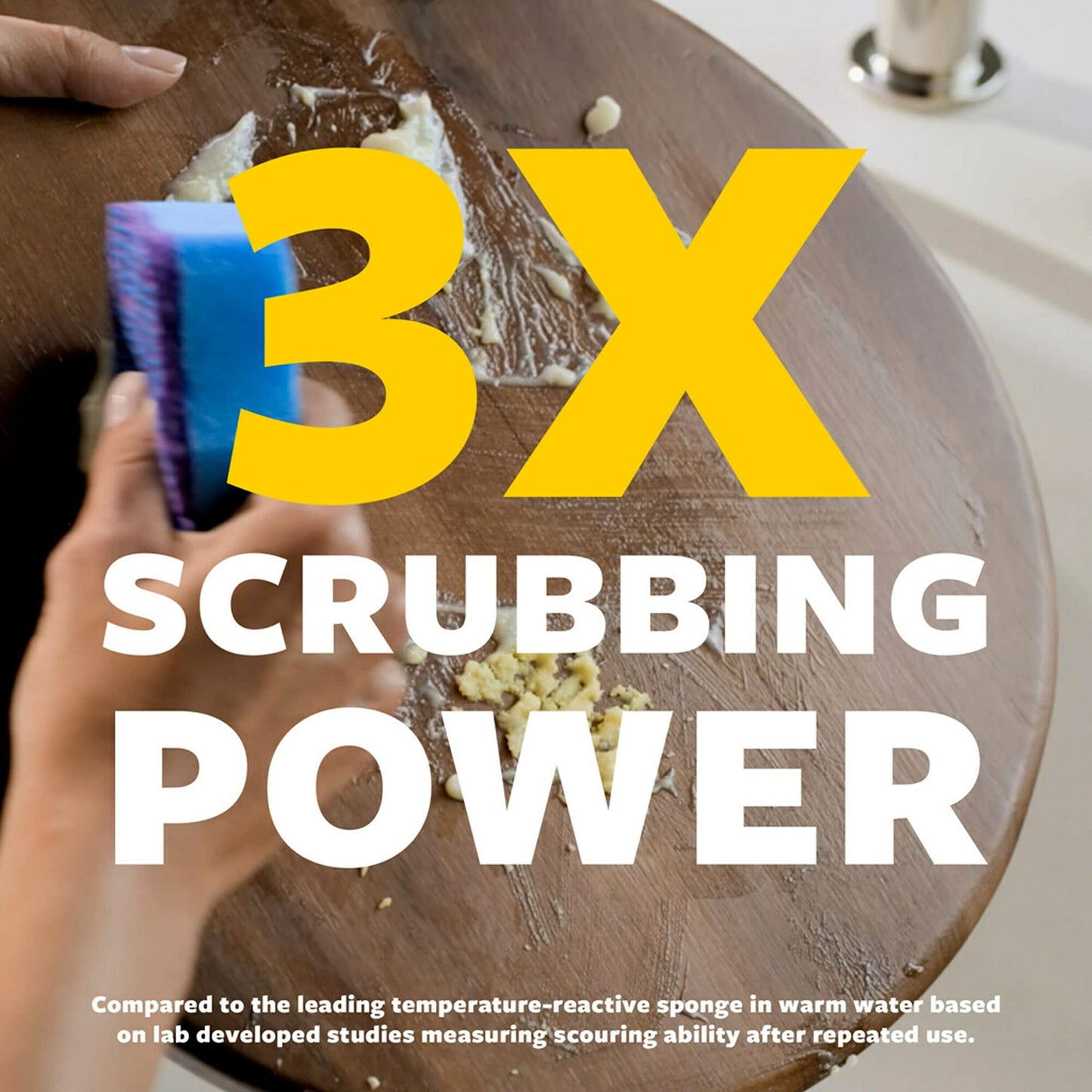 Scotch-Brite Stay Fresh Non-Scratch Scrubbers, Sponges for Cleaning Kitchen, Bathroom, and Household, Non-Scratch Sponges Safe for Non-Stick Cookware, 6 Scrubbing Sponges