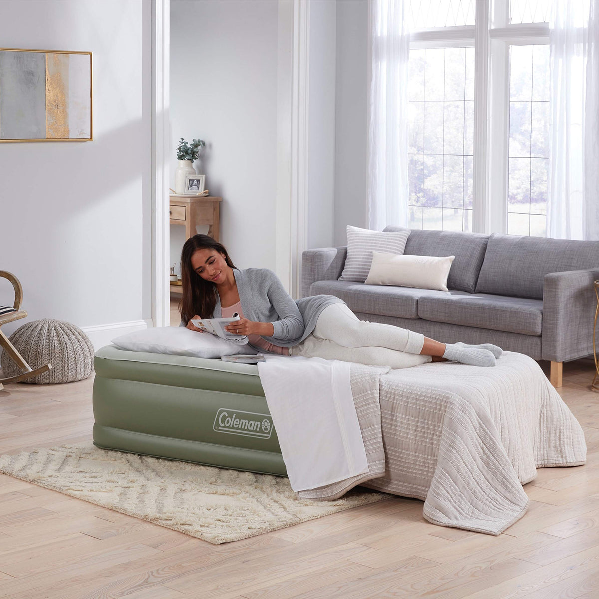 Coleman Air Mattress | SupportRest Double High Air Bed, Twin