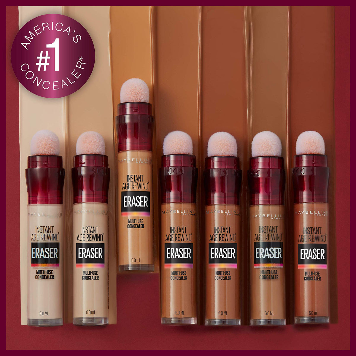 Maybelline Instant Age Rewind Eraser Dark Circles Treatment Multi-Use Concealer, Warm Olive, 0.2 Fl Oz (Pack of 2) (Packaging May Vary)