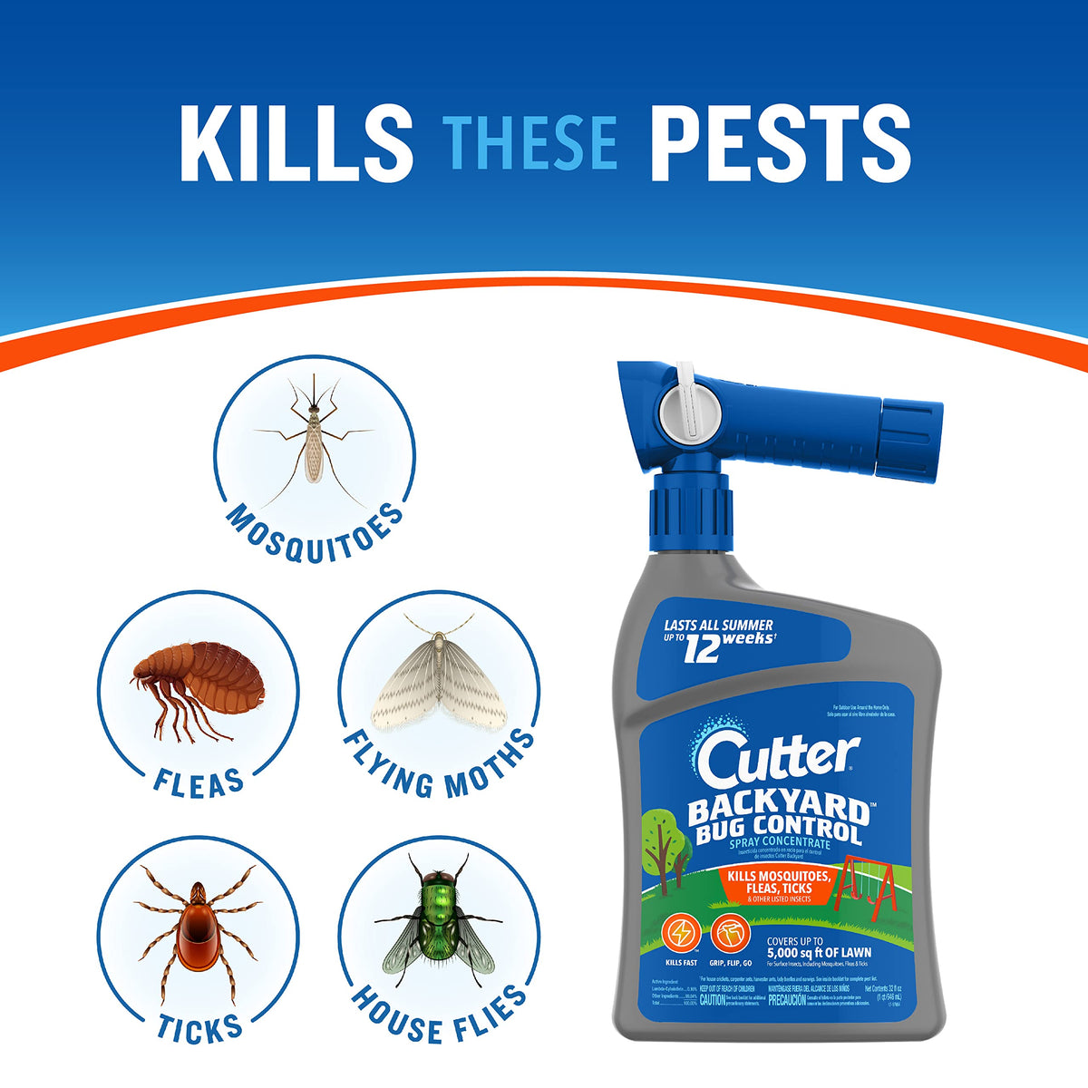 Cutter Backyard Bug Control Combo Pack, with Outdoor Fogger & Hose-End Spray Concentrate