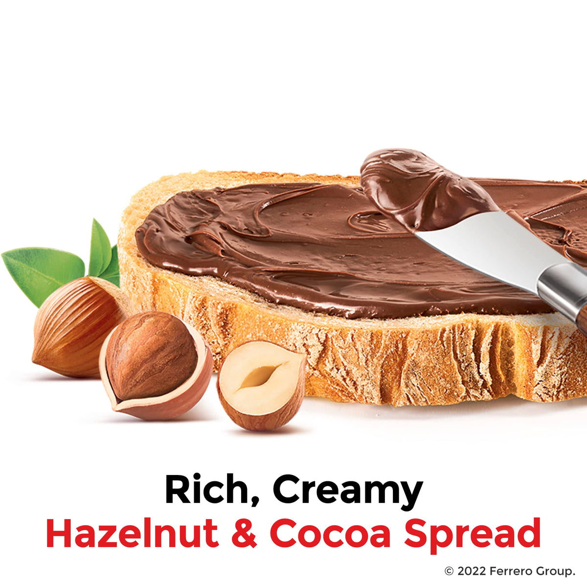 Nutella Hazelnut Spread with Cocoa for Breakfast, Bulk 120 Pack Mini Cups, 0.52 oz Each, Holiday Baking and Desserts