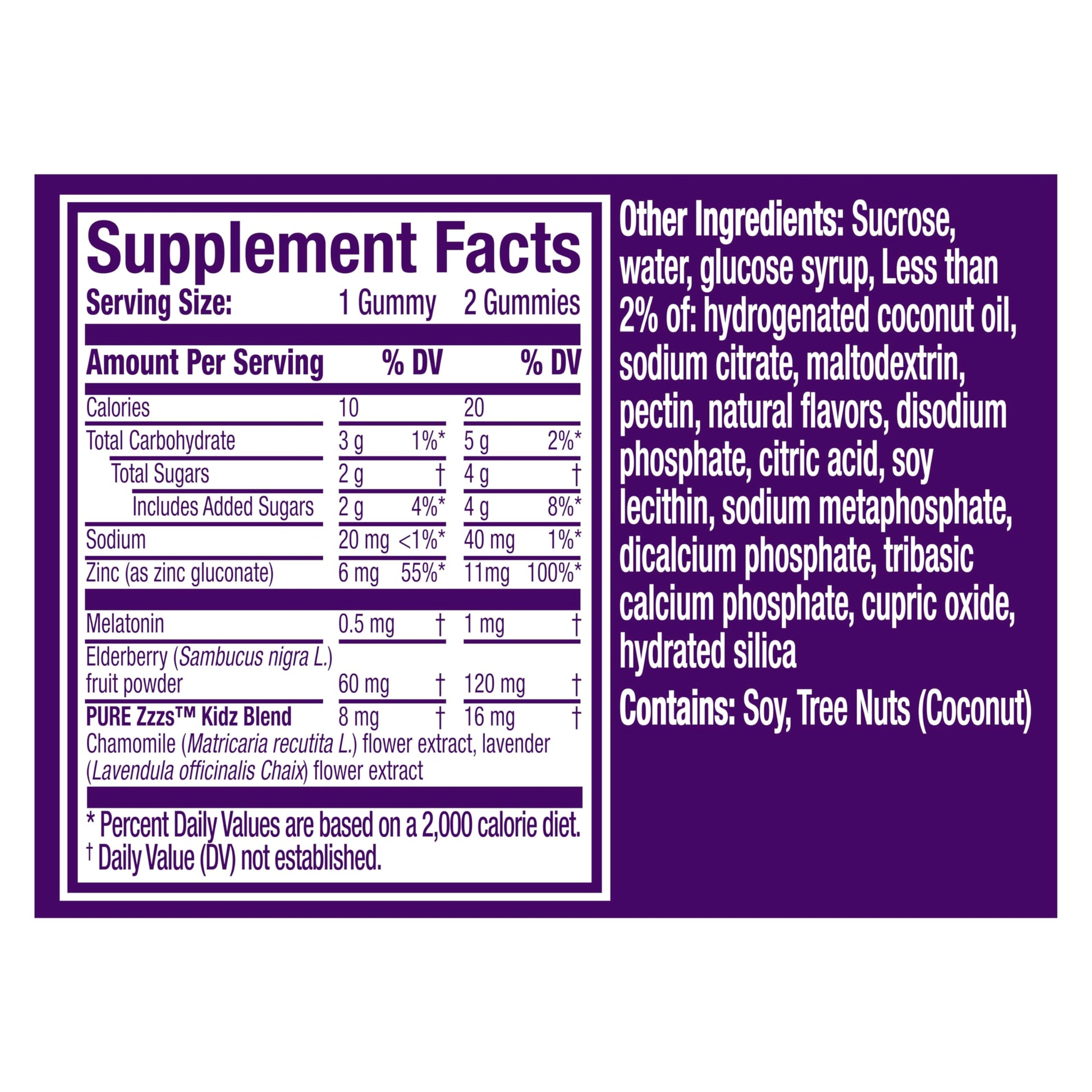 VICKS PURE Zzzs Kidz, Melatonin Sleep Aid Gummies for Kids and Children, Helps Your Child Fall Asleep Naturally, Low Dose Melatonin, 48 Gummies