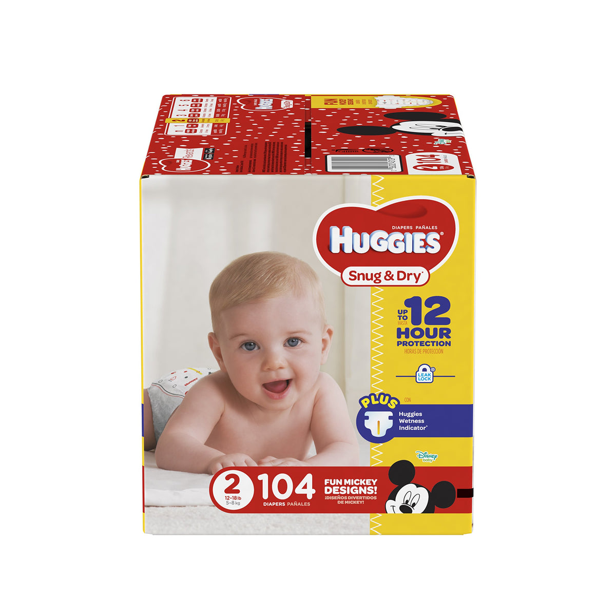 HUGGIES Snug & Dry Diapers, Size 2, 104 Count, BIG PACK (Packaging May Vary)
