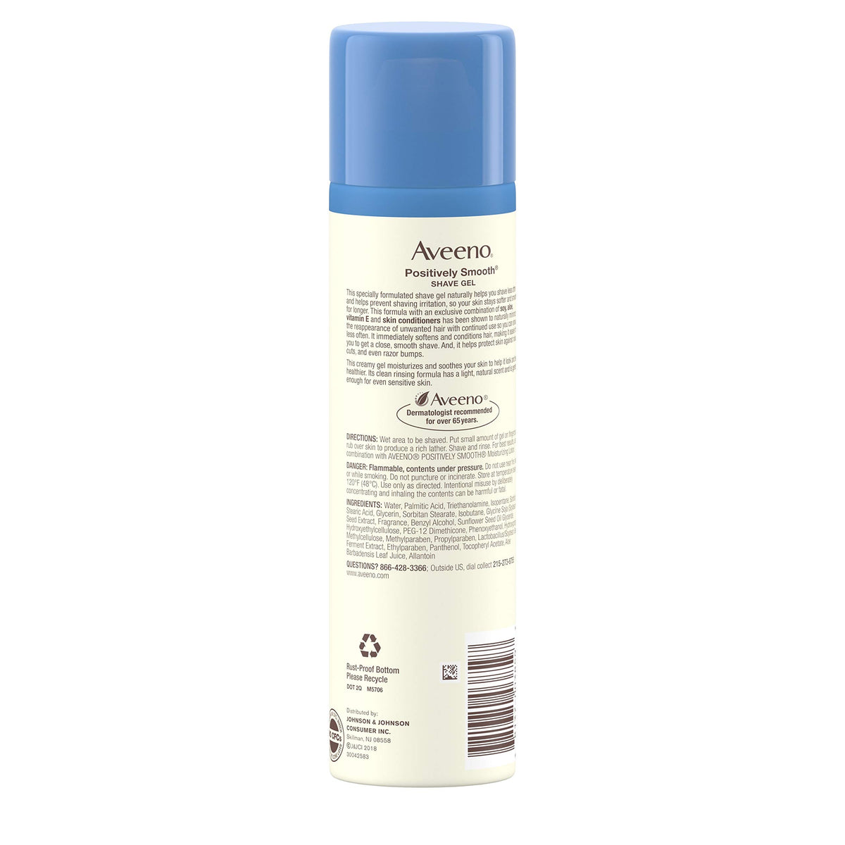 Aveeno - Active Naturals Positively Smooth Shave Gel with Natural Soy - 7 oz.
