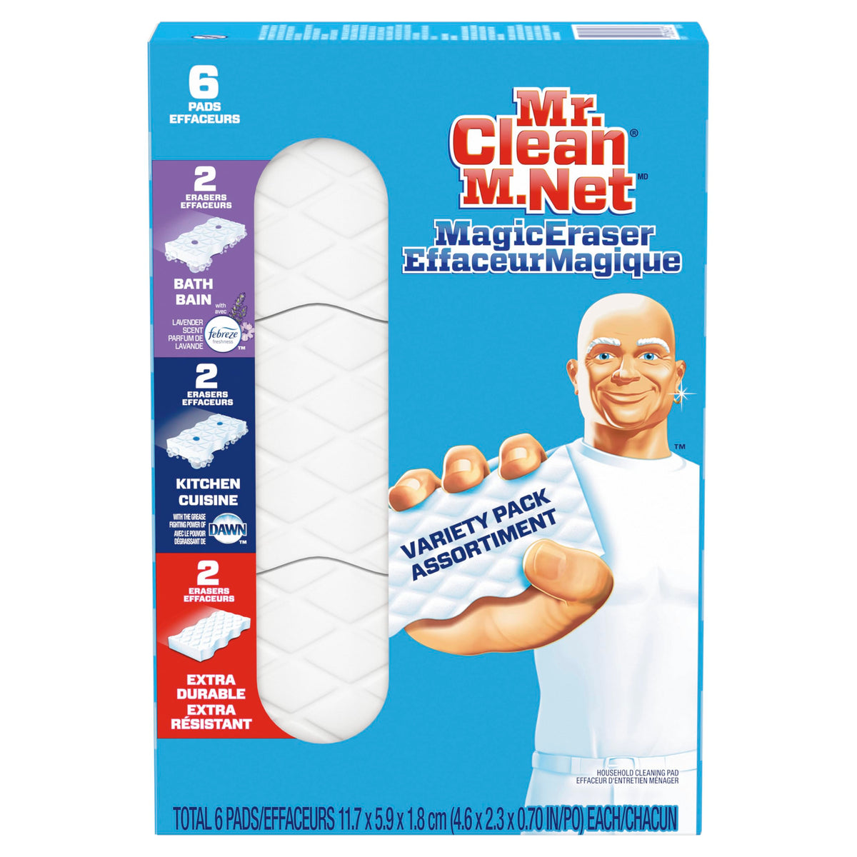 Mr. Clean Magic Eraser Variety Pack Assortment Cleaning Pads, 6 count
