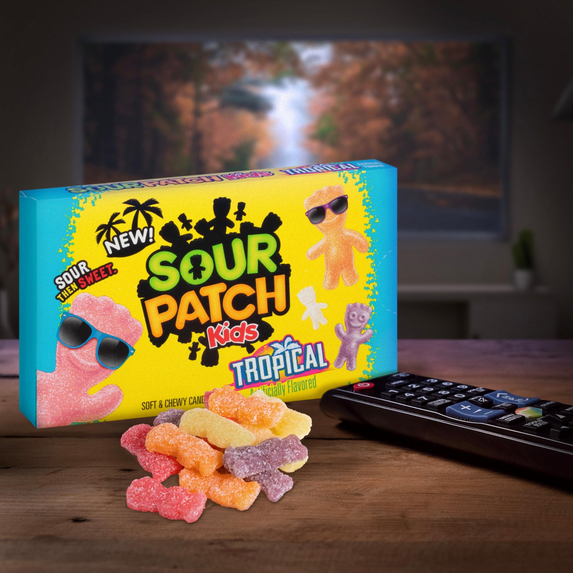 SOUR PATCH KIDS Tropical Soft & Chewy Candy, Bulk Candy, 12 - 3.5 oz Boxes