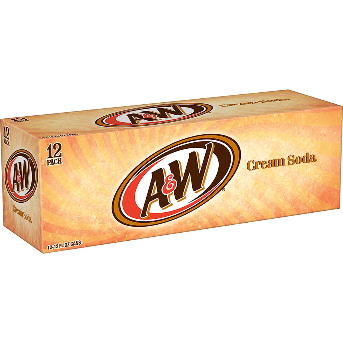 A&W Cream Soda, 12 fl oz cans, 12 pack
