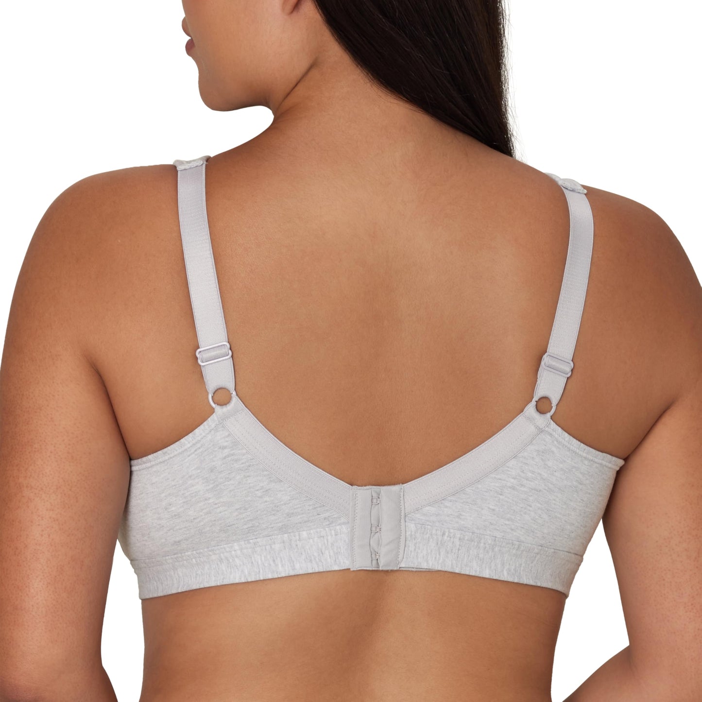 PLAYTEX Womens 18 Hour Ultimate Lift & Support Cotton Stretch Wireless Us474c Full Coverage Bra, Grey Heather, 38DD US