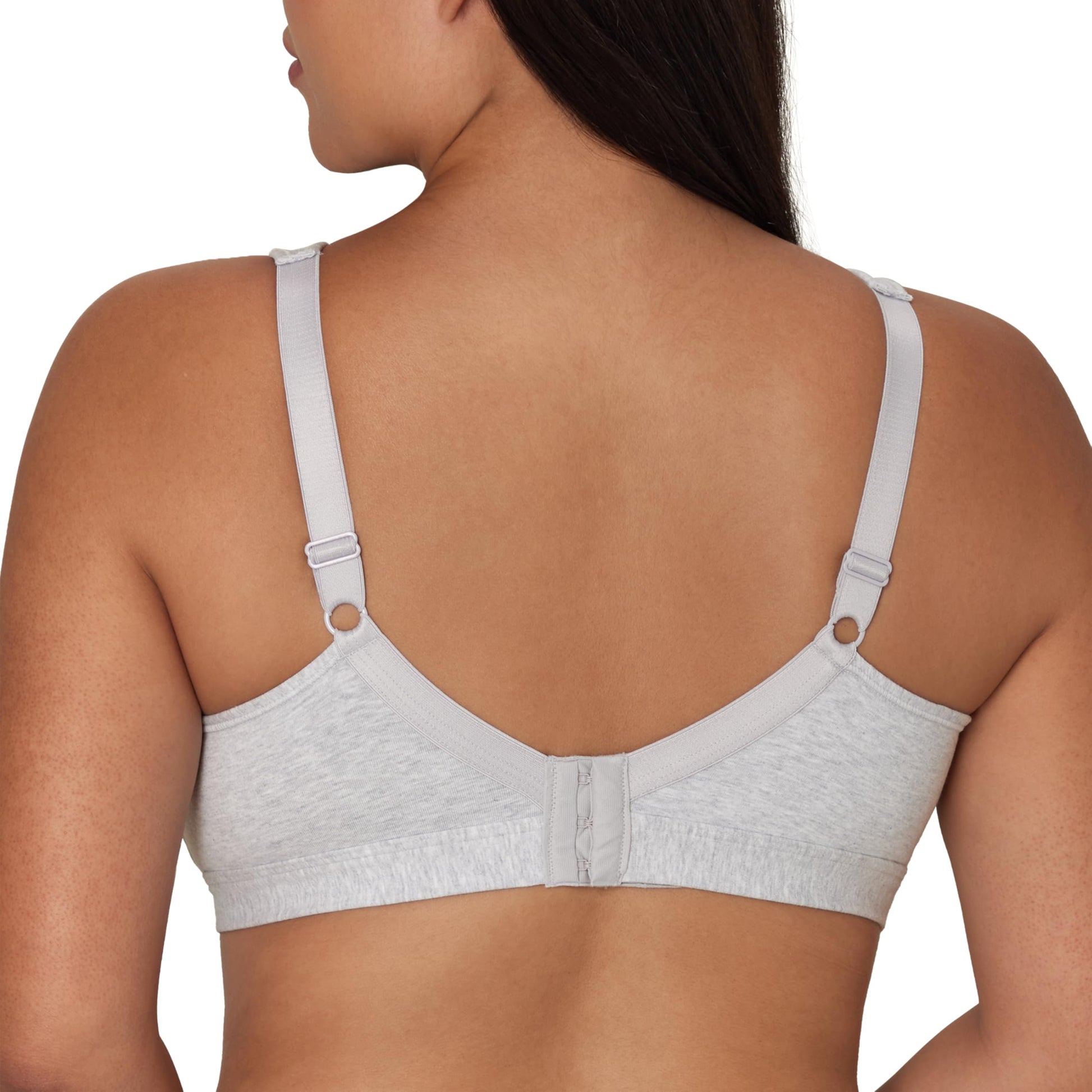 PLAYTEX Womens 18 Hour Ultimate Lift & Support Cotton Stretch Wireless Us474c Full Coverage Bra, Grey Heather, 38DD US