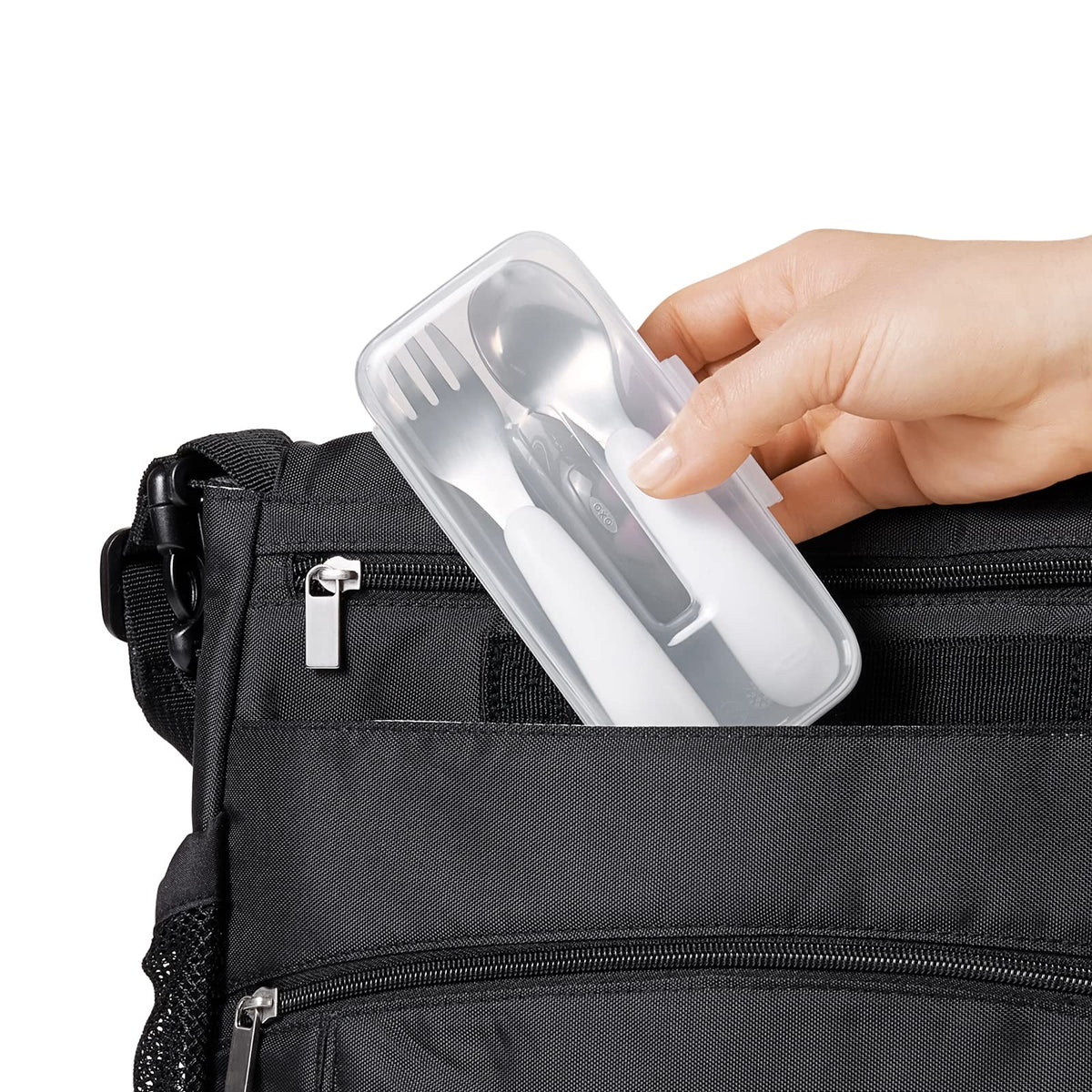 OXO Tot On-The-Go Fork And Spoon Set - Teal