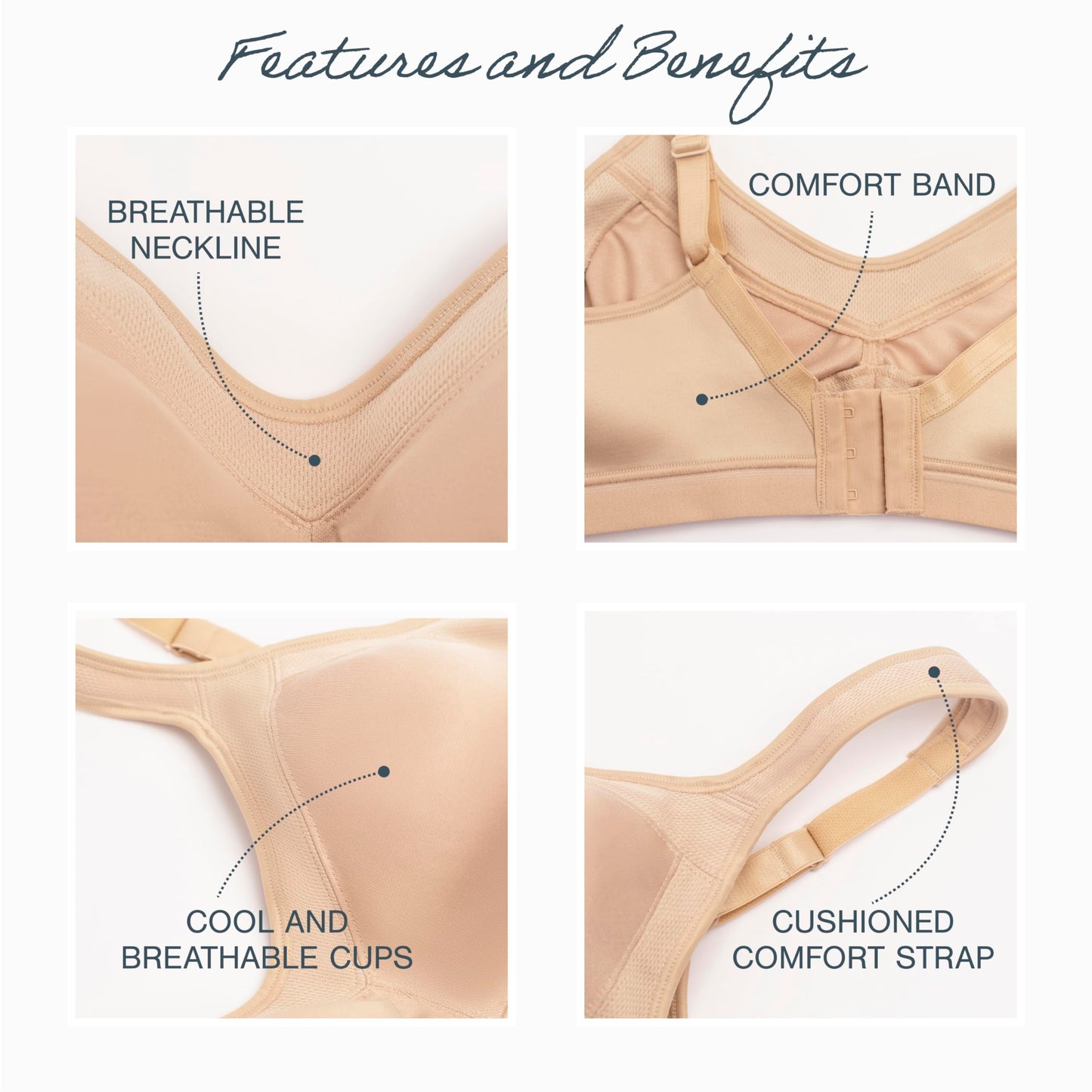 PLAYTEX Womens 18 Hour Wireless Seamless Full-coverage T-shirt With Smoothing Support, Us4159 Bras, Real Black, 44D US