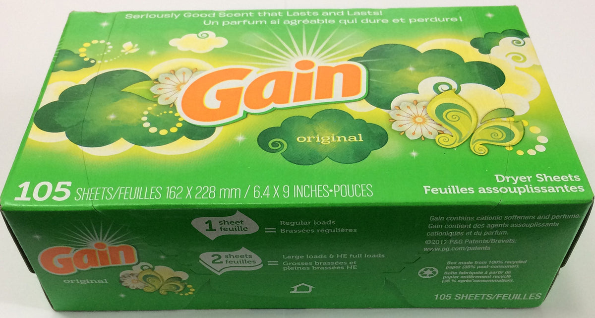 Gain Original Dryer Sheets, 105ct