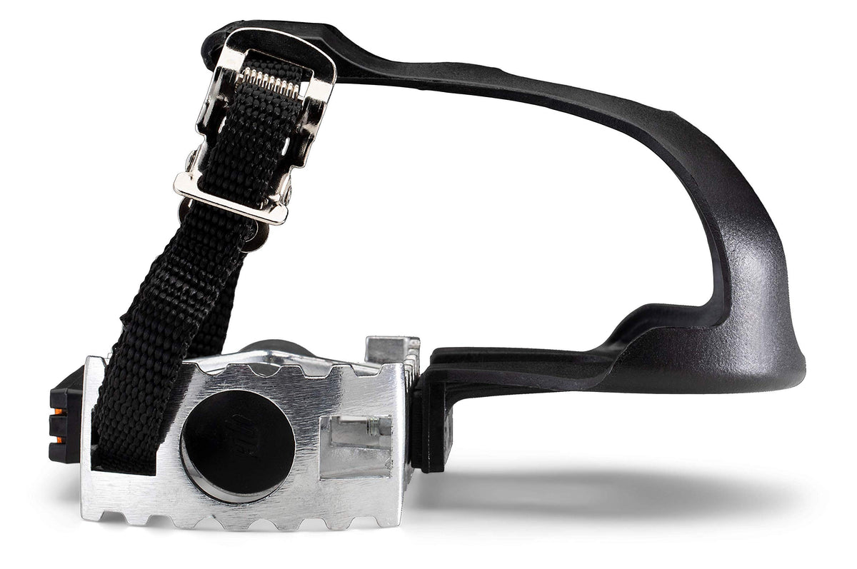 Schwinn Alloy Bike Pedals with Toe Straps, Fits Most Adult Bikes for Men and Women, 9/16 Inch Compatible, One Pair, Bike Pedal Replacement, Silver