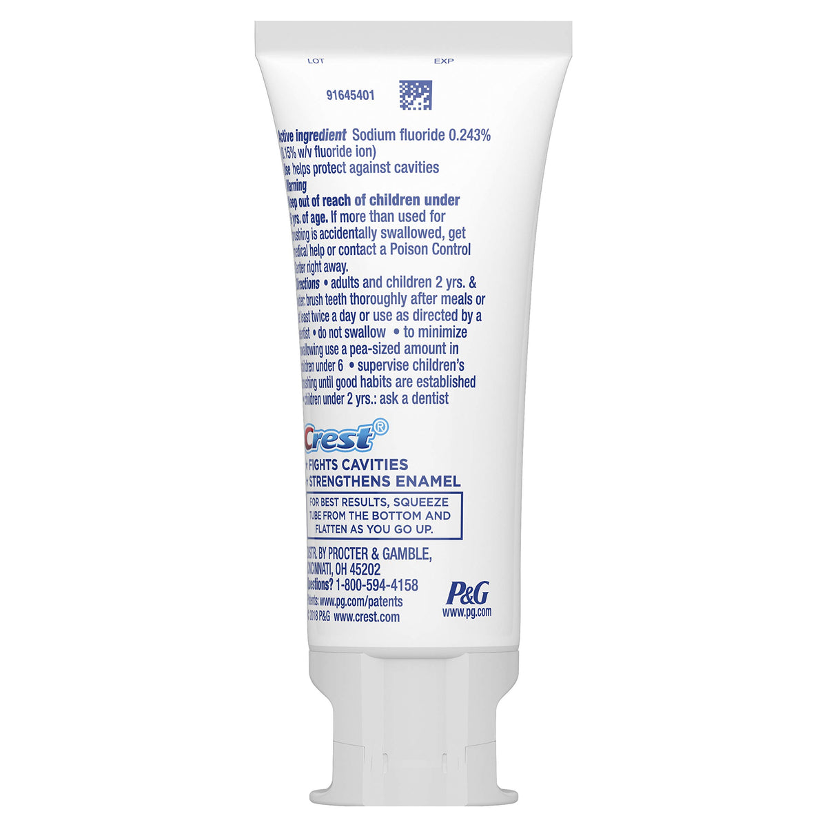 Crest Kid's Cavity Protection Fluoride Toothpaste, Bubblegum Rush, 3 Count