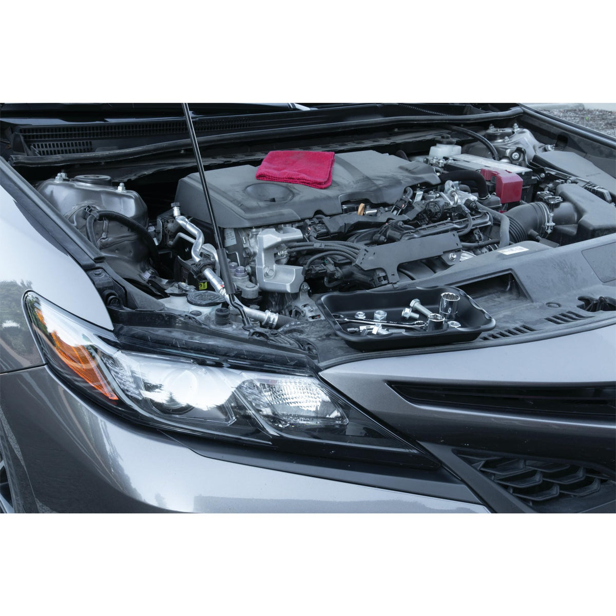 Performance Tool W1285 Large Magnetic Nut & Bolt Tray for Garages and Workshops, Black, 6-Inch x 10-Inch