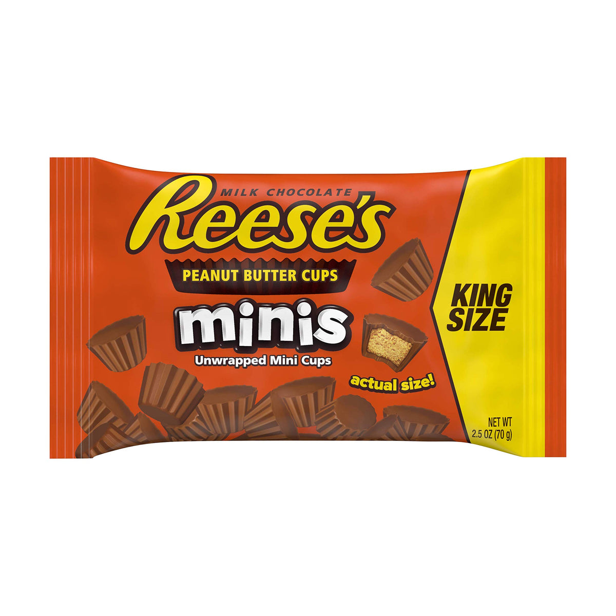 Reese Peanut Butter Cups Mini's King Size 2.5 OZ (70g)