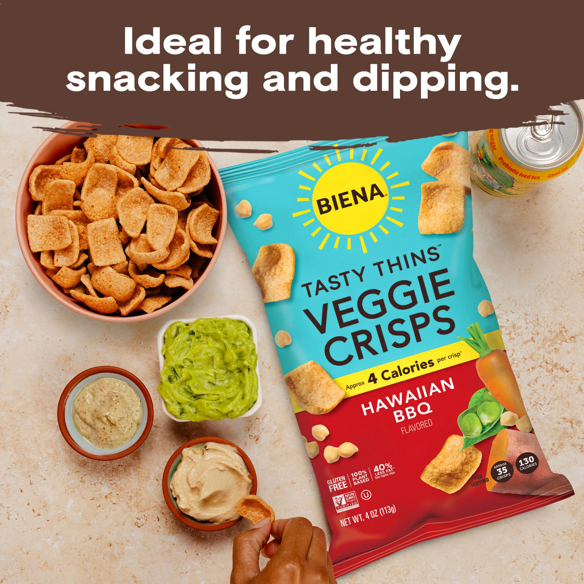 Biena Crisps Tasty Thins Hw Bbq 4 OZ