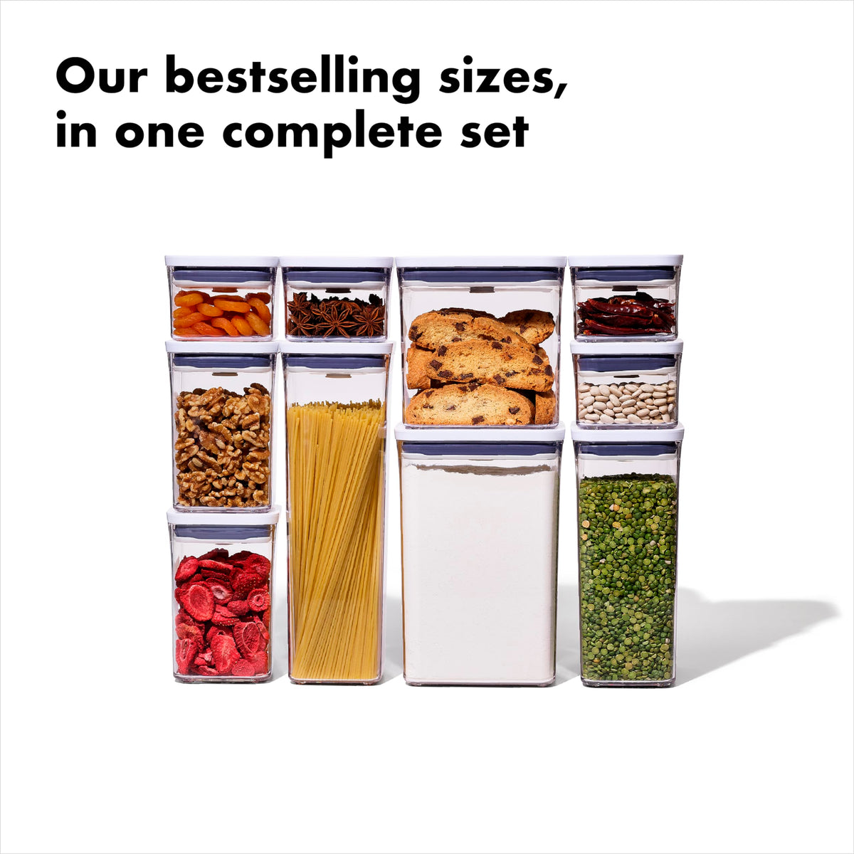 OXO Good Grips 10-Piece POP Container Set, White