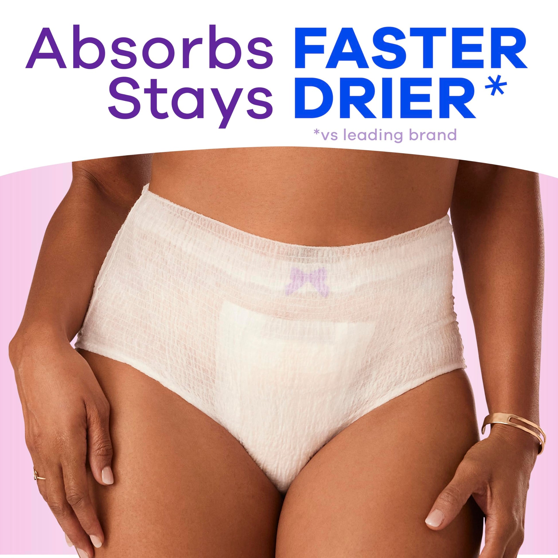 Always Discreet for Sensitive Skin Underwear, Four Times Skin Protection, Dermatologically Tested, Fragrance-Free, Maximum Absorbency, Large, 24 Count