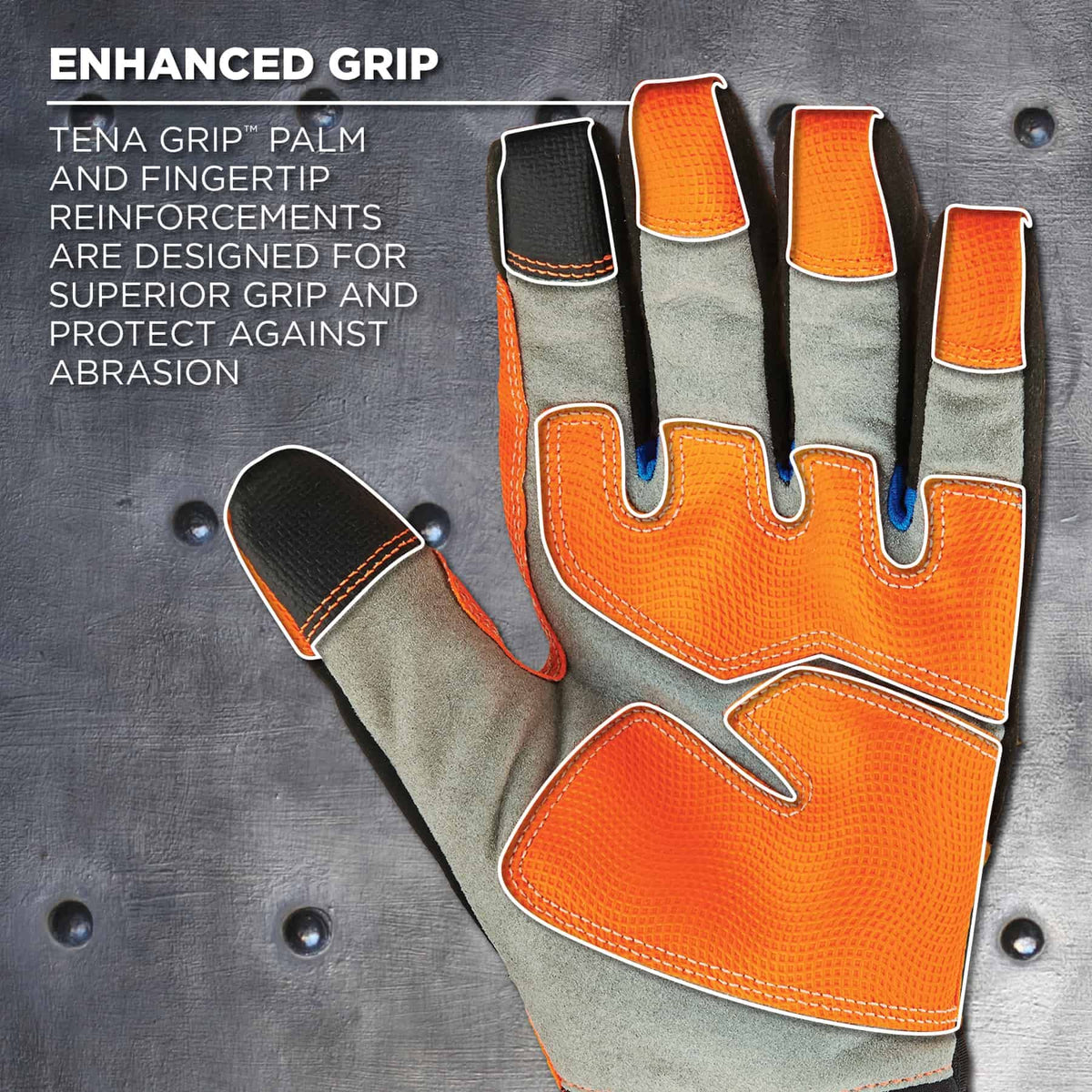 Waterproof Work Gloves, High Visibility, Thermal Insulated, Touchscreen, Enhanced Grip, Ergodyne ProFlex 818WP, Orange