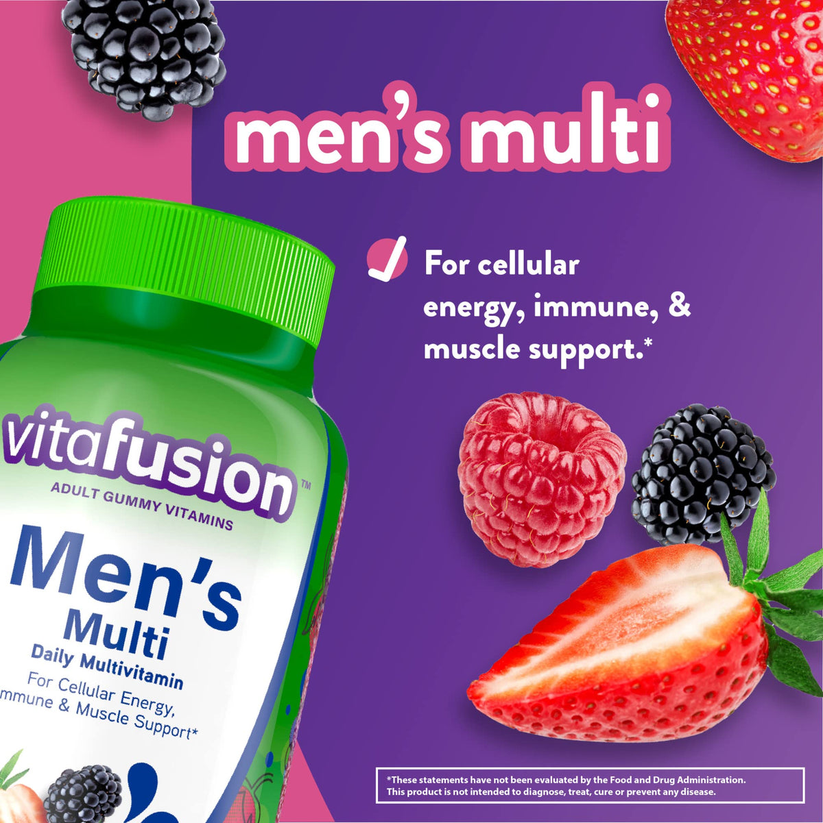 Vitafusion Men's Powerful Multi - Natural Berry 150 Gummies