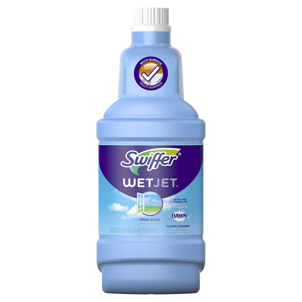 Swiffer FBA_23679CT WetJet Multi Purpose Solution 42.31.25 ozliter, Multicolor, Open Window Fresh Scent, 42.2 Fl Oz
