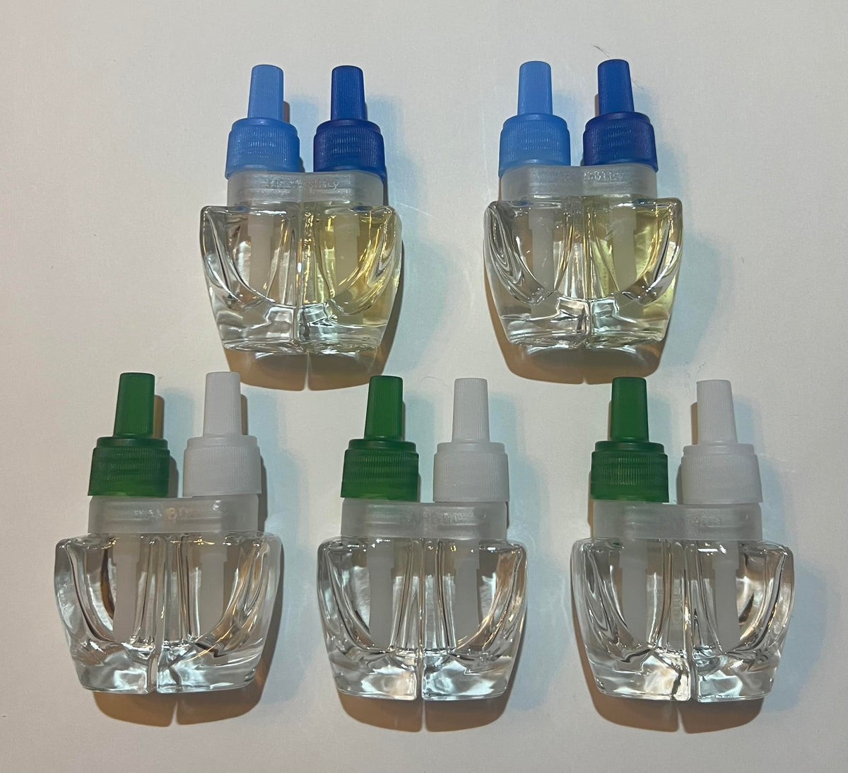 Febreze Plug-in Refills (5pack); Bamboo (3ct.) and Bora Bora Waters (2ct.), Febreze plugs, 5ct Scented Oils, Pet Friendly Scent, Febreze Air Freshener, Blue; White; Green