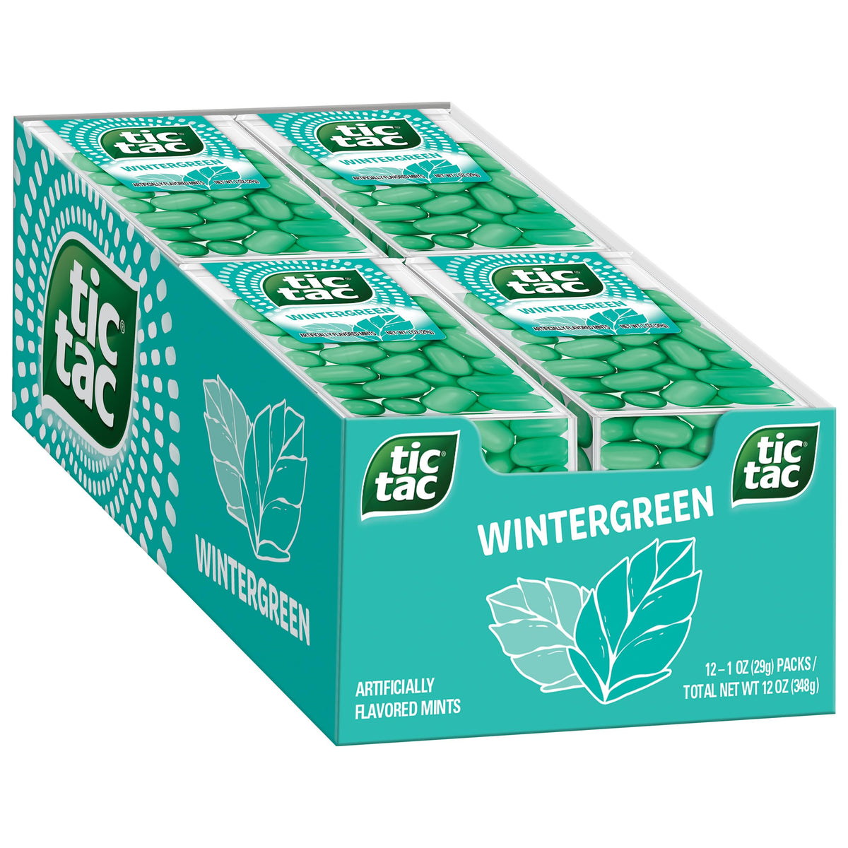 Tic Tac Wintergreen Breath Mints, Bulk 12 Pack, On-The-Go Refreshment, 1 Oz Each