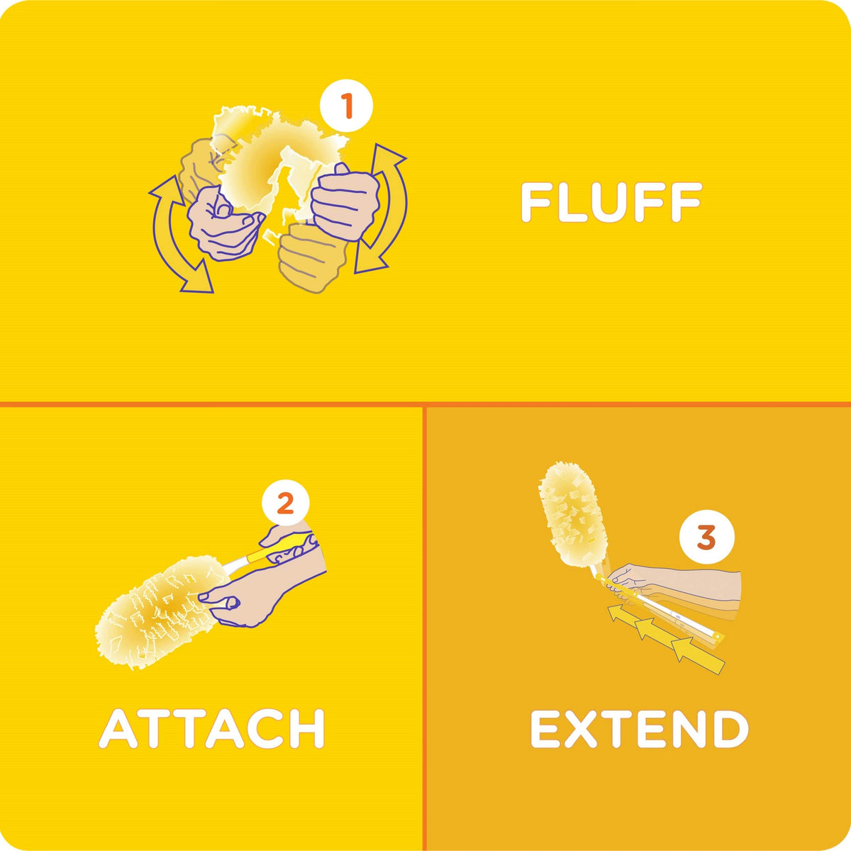 Swiffer Dusters Heavy Duty Extender Handle Starter Kit (1 Handle, 12 Dusters)