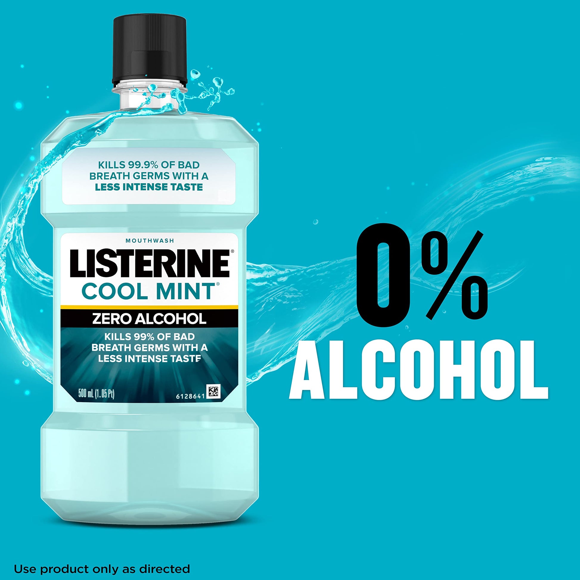 Listerine Antiseptic Zero Cavity Mouthwash, Clean Mint, 3.2 Ounce (Pack of 12)