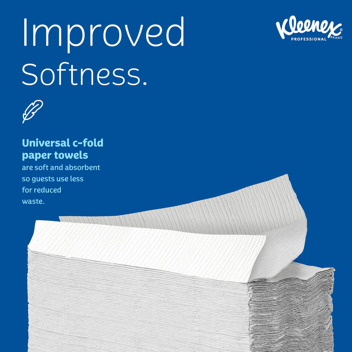 Kleenex Professional C-Fold Folded Paper Towels, Bulk (01500), Absorbent, White (150 Sheets/Pack, 16 Packs/Case, 2,400 Sheet Total)