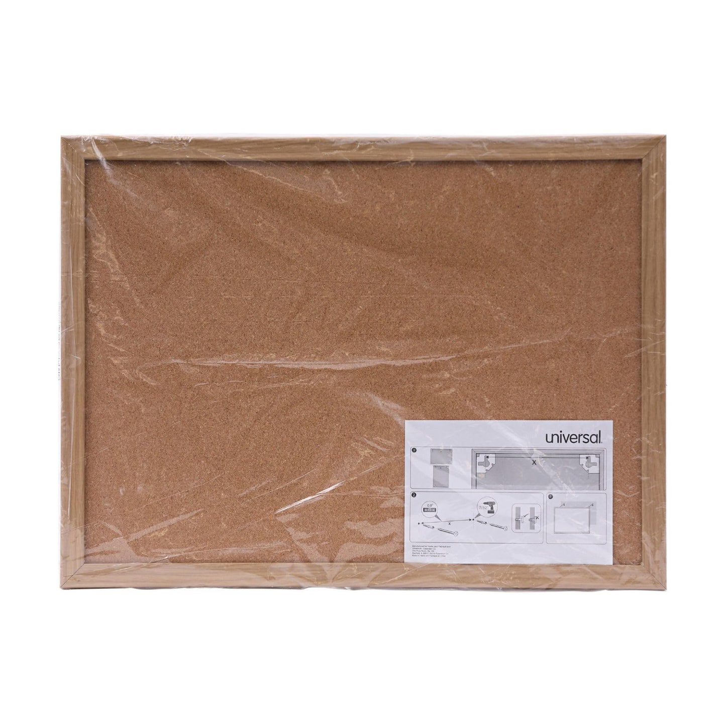 Universal 43602-UNV 24 in. x 18 in. Cork Board with Oak Style Frame - Tan Surface