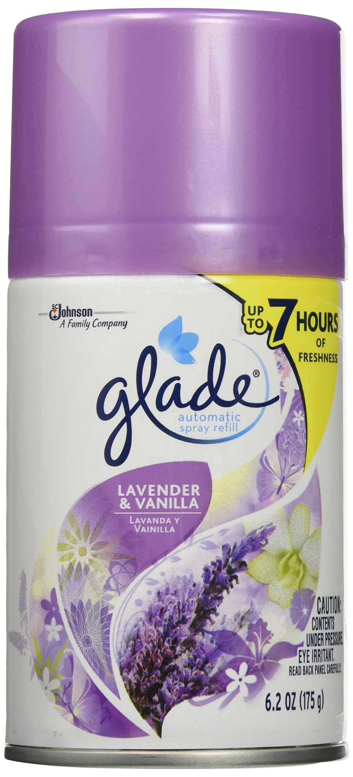 Glade Automatic Spray Refill, Air Freshener, Lavender & Vanilla, 6.2 oz
