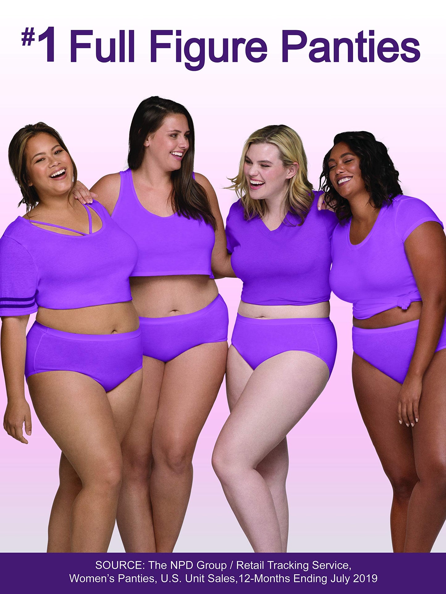 Fruit Of The Loom Womens Fit For Me Plus Size Underwear, Designed To Your Curves Briefs, Brief - Breathable Micro Mesh - Assorted, 12 Plus