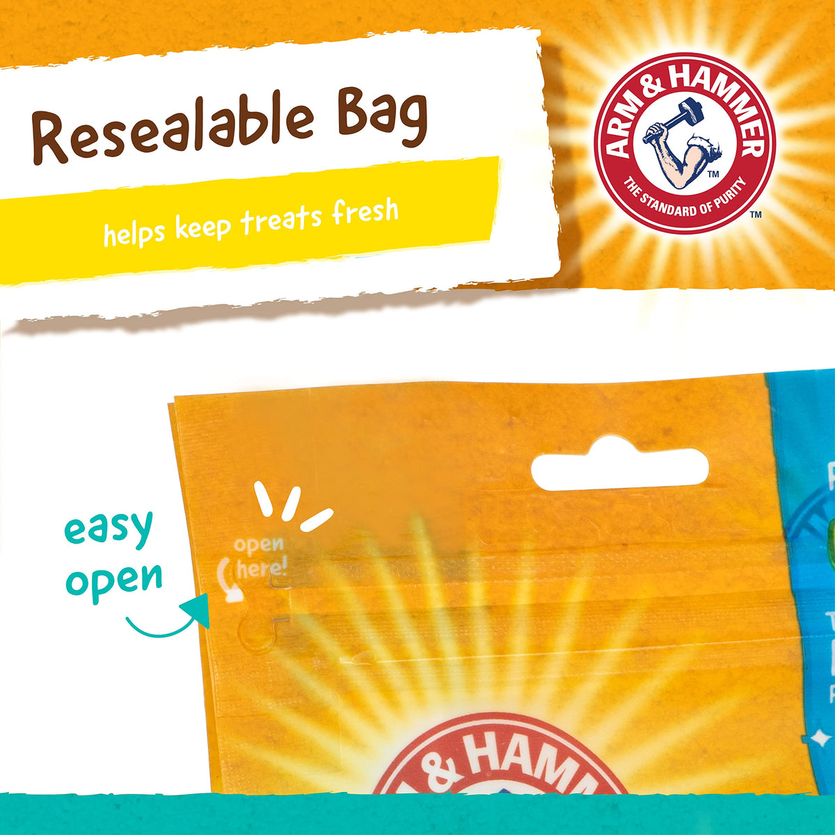Arm & Hammer for Pets Ringers Dental Treats for Dogs Dog Dental Chews Fight Bad Breath & Tartar Without Brushing Fruity Banana Flavor in Dog Treat Bag, 5Ct Dental Dog Chews, (Pack of 24)