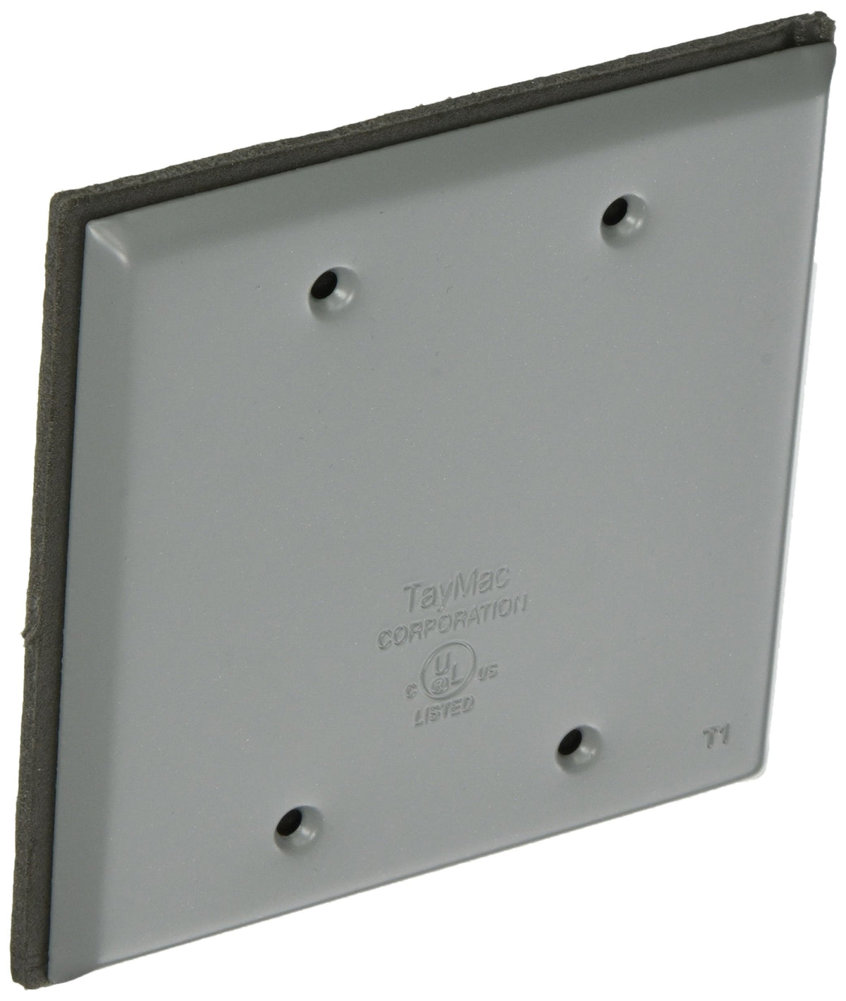 TayMac BC200S Weatherproof Metallic Device Cover, Blank, Two Gang, Gray