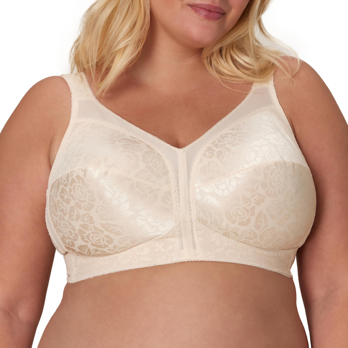 PLAYTEX Womens 18 Hour Comfort-strap Wireless Bra, Full-coverage With 4-way Trusupport, Single & 2-pack Bras, Natural Beige, 46B US
