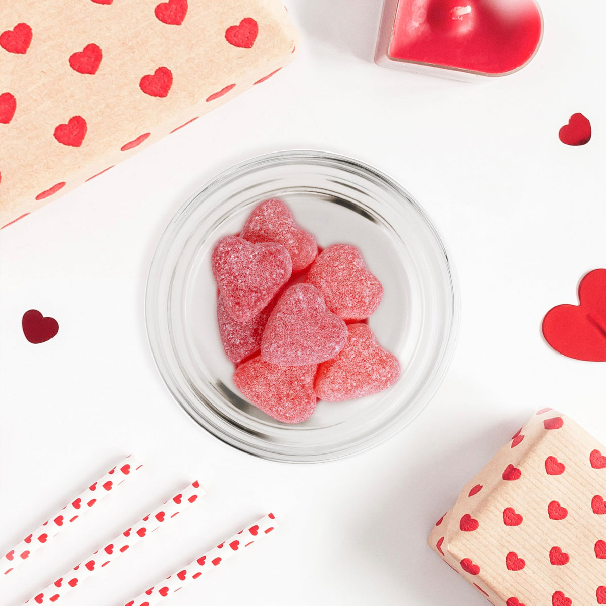 SOUR PATCH KIDS Soft & Chewy Valentines Day Candy Hearts, Bulk Candy, 12 - 3.1 oz Boxes