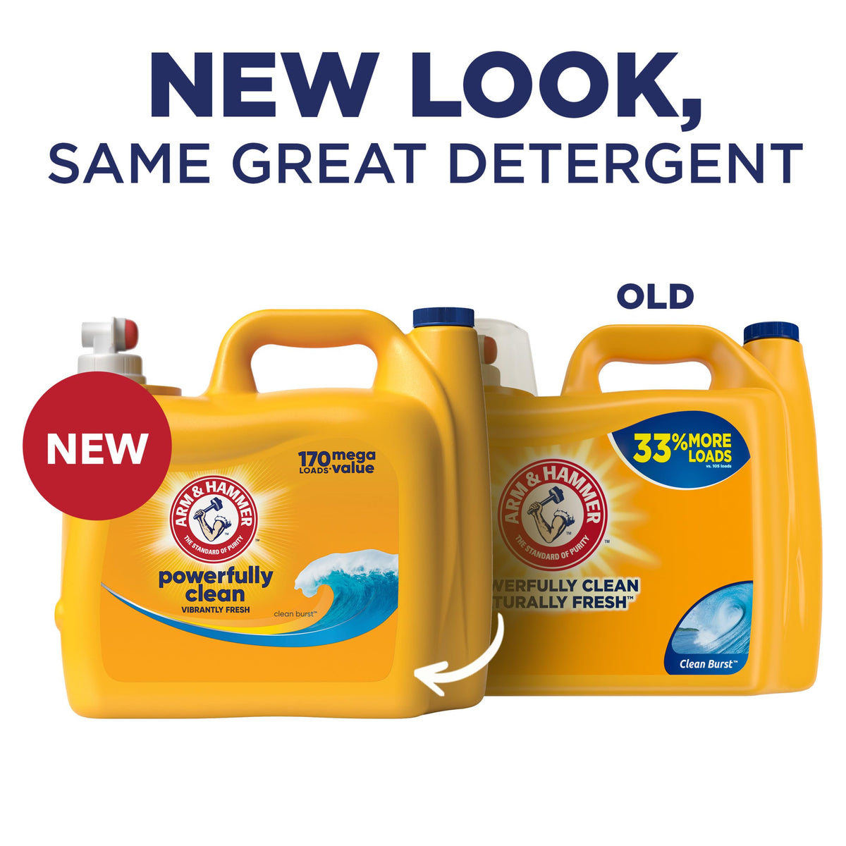 ARM & HAMMER Liquid Laundry Detergent, Clean Burst Fresh, 170 fl oz, 170 Loads