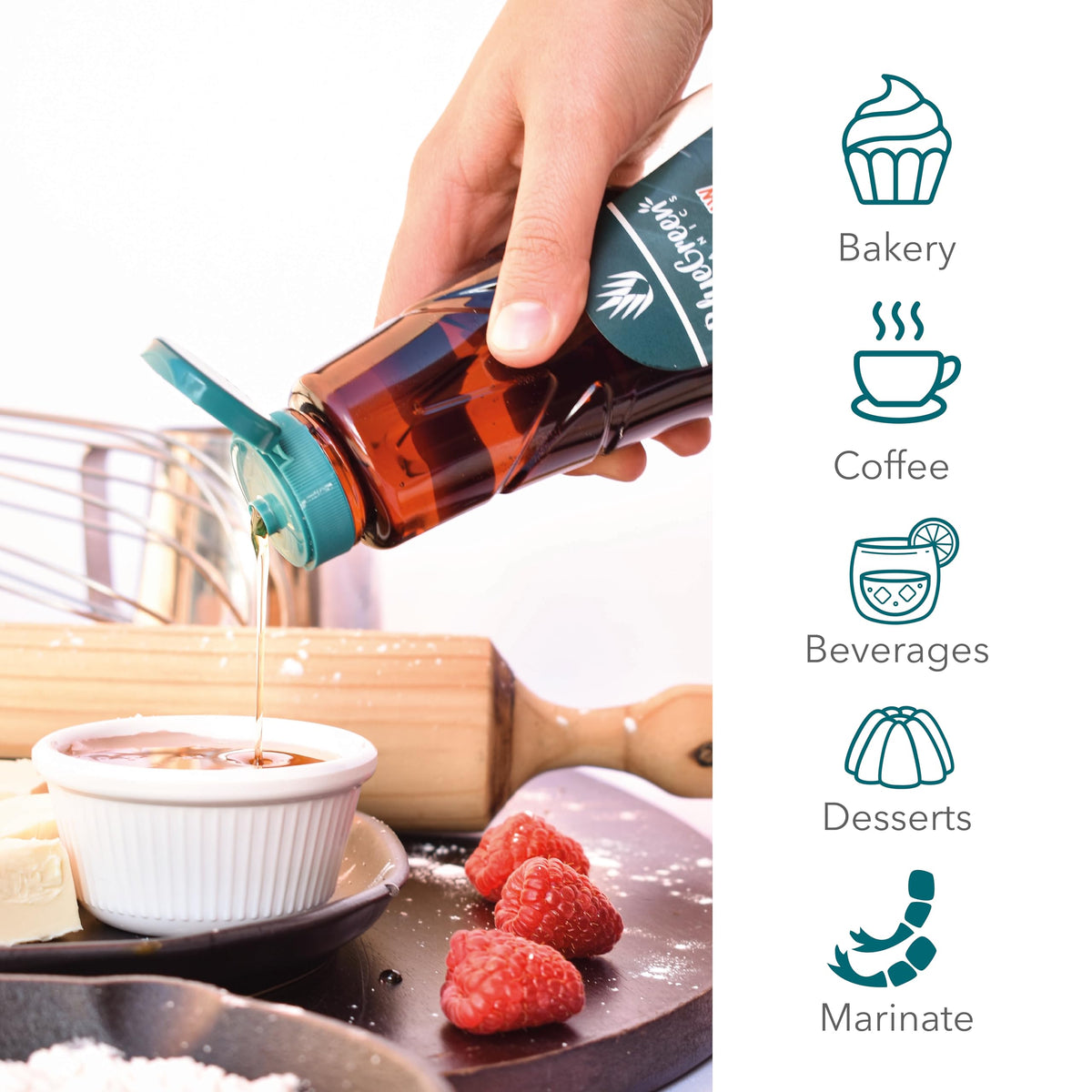 BLUE GREEN ORGANICS, Agave syrup, Gluten free, Vegan, Low Carb, Organic, Sweetener, cakes, coffees, pancakes, drinks or any baked good, Family-friendly, Sugar substitute, Raw, 16 oz