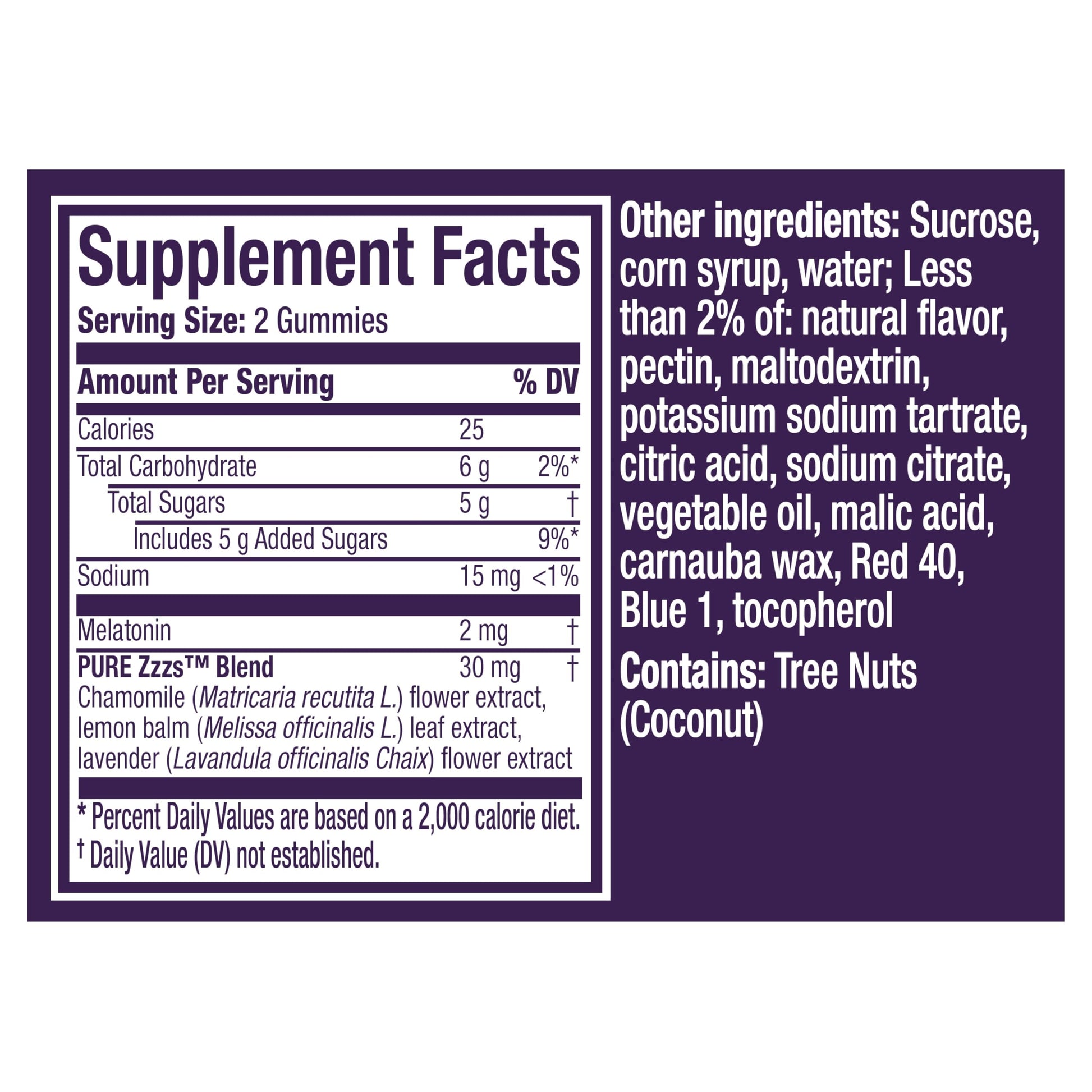 ZzzQuil Pure Zzzs Melatonin Sleep Aid Gummies, Helps You Fall Asleep Naturally, Wildberry Vanilla Flavored, Chamomile Lavender & Valerian Root, 1mg per Gummy, 48 Count