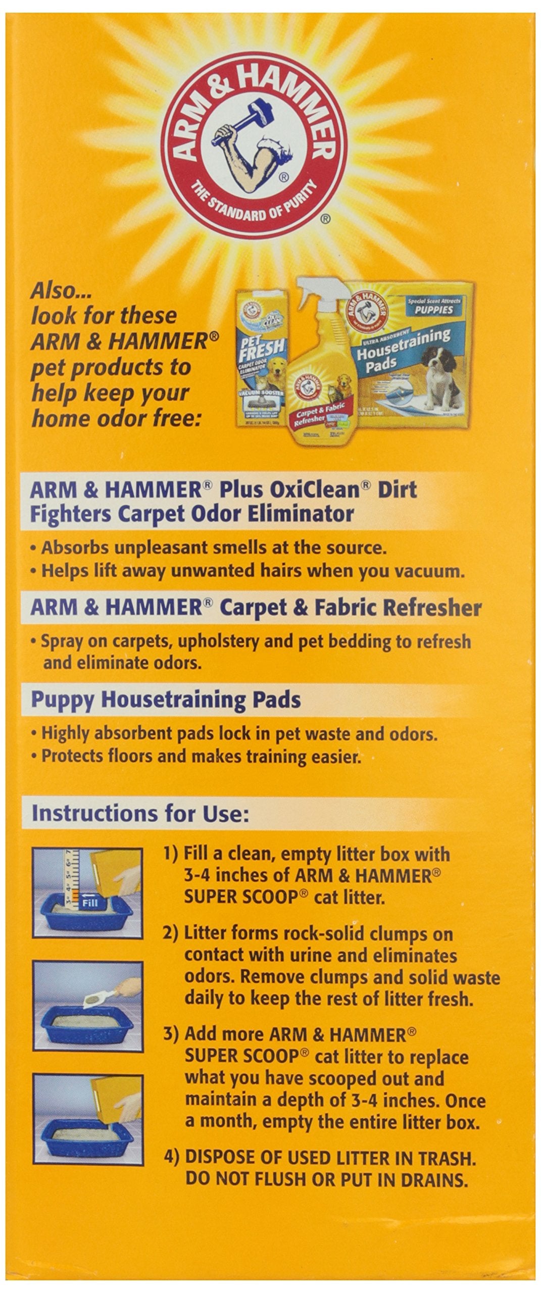 Arm & Hammer Scoopable Super Clumping Fresh Cat Litter, 20 lb