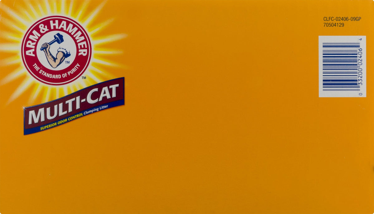 Arm and Hammer Clumping Cat Litter, Multi-Cat Strength, 40 Pound Box