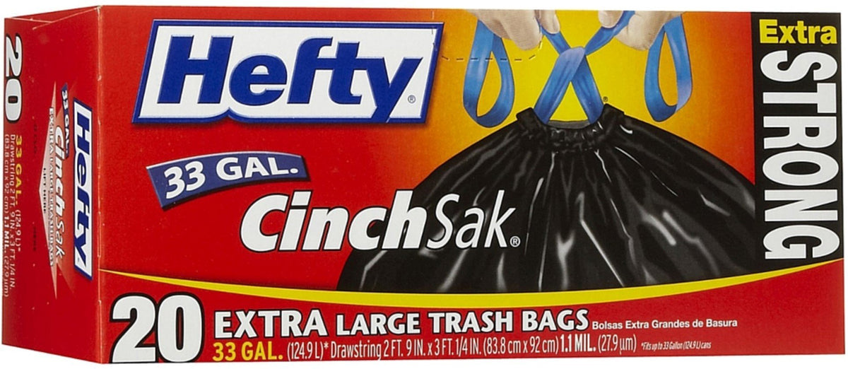Hefty Cinch Sak Extra Large Trash Bags