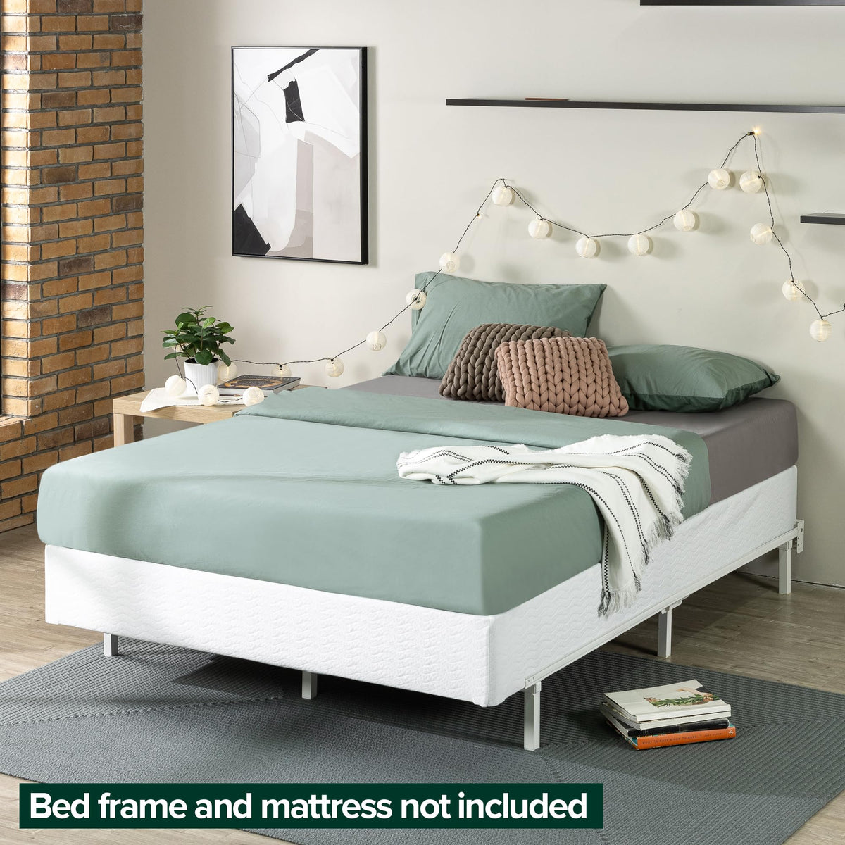 ZINUS 9 Inch Metal Smart Box Spring with Quick Assembly, Mattress Foundation, Strong Metal Frame, Easy Assembly, Full
