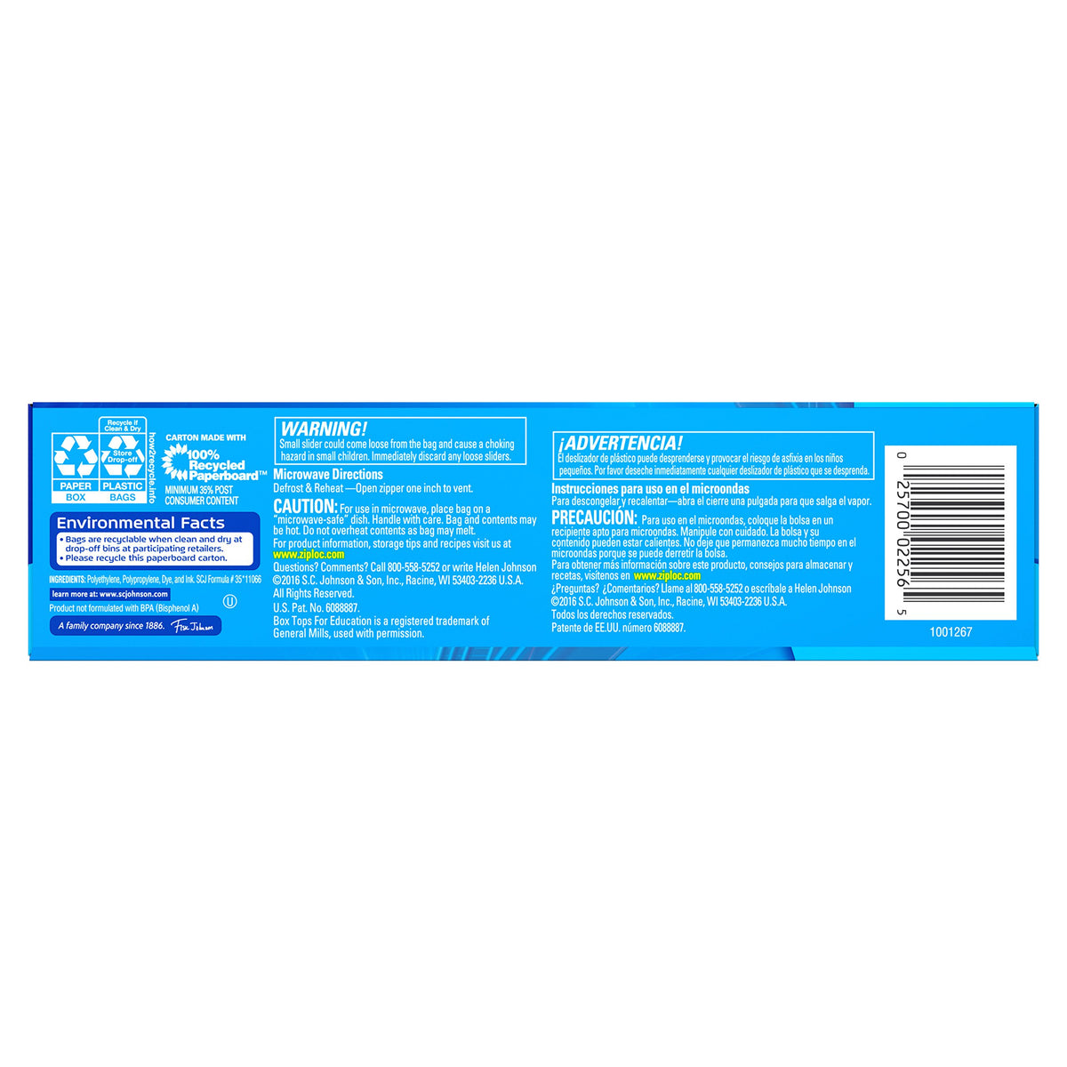 Ziploc Slider Bag Freezer, Quart, 15-Count (Pack of 3)