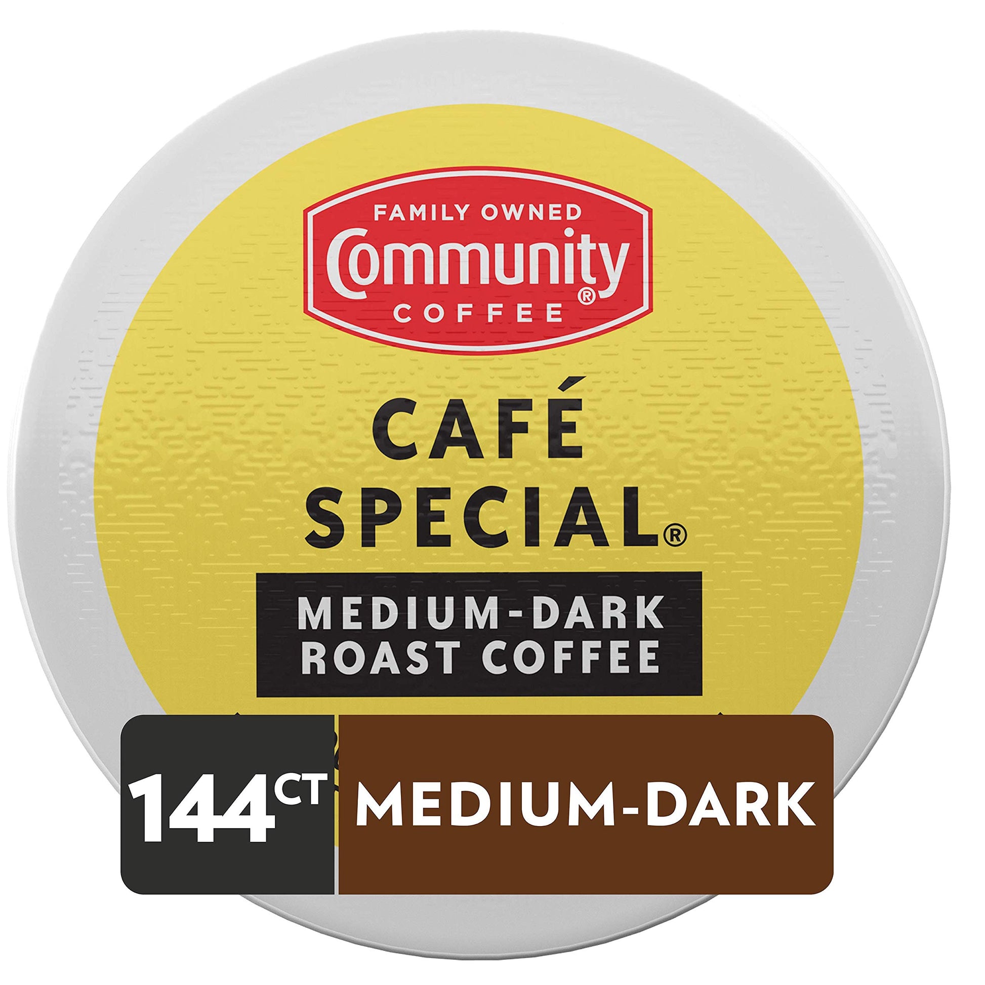 Community Coffee Café Special Medium Dark Roast, 144 Single-Serve Keurig K-Cup Pods, 36 Count (Pack of 4)