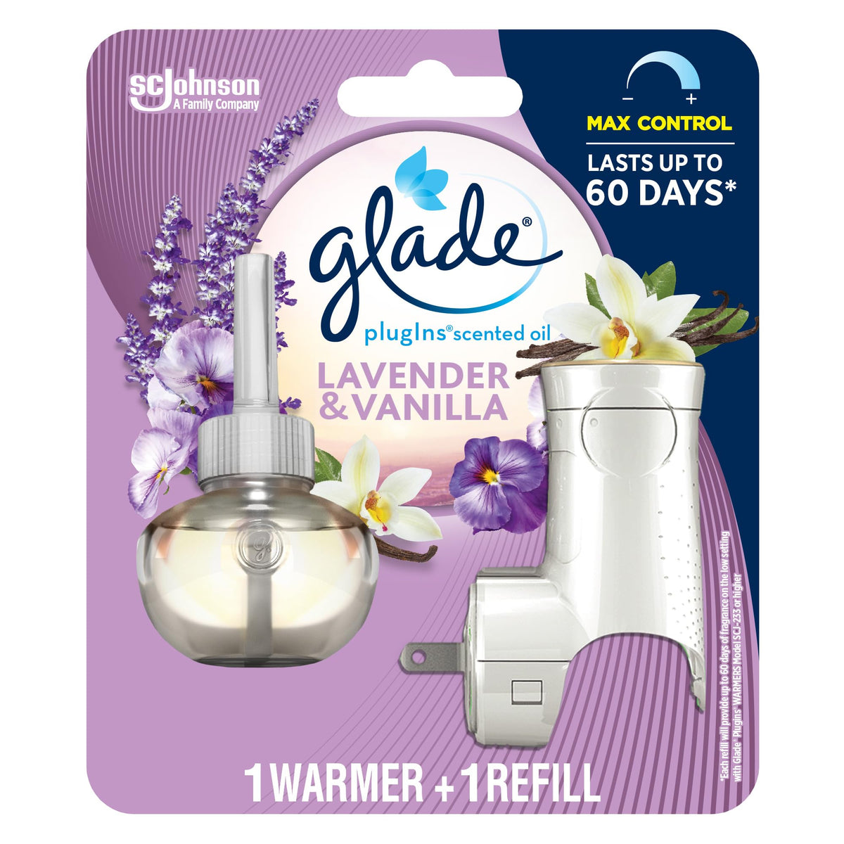 Lavender and Vanilla Scented Oil Plug-in Holder